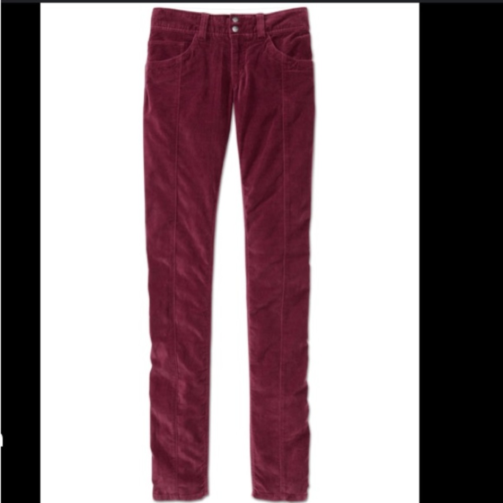 ATHLETA Women Solstice Straight Velvet Burgundy Pants | 14P